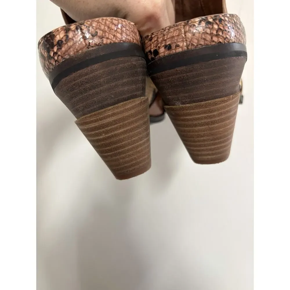 Gianni Bini Maerren Snake Print Leather Western Mule Pointed Toe Size 8 - Picture 5 of 5